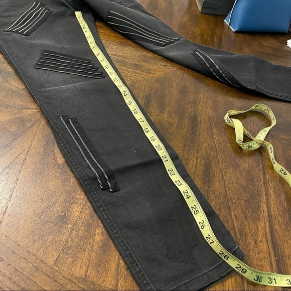 Stella McCartney Embellished Moto Skinny Jeans Black Designer Denim Size 30 NWT - Picture 13 of 14
